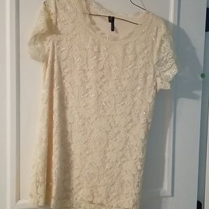 Medium short sleeve lace top